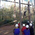 Sarah on inclined beam