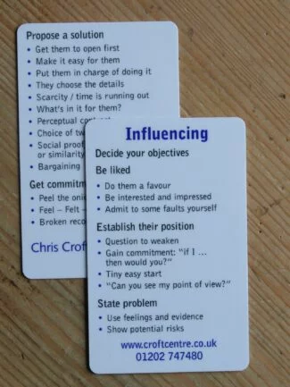 Influencing card