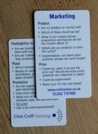Marketing card